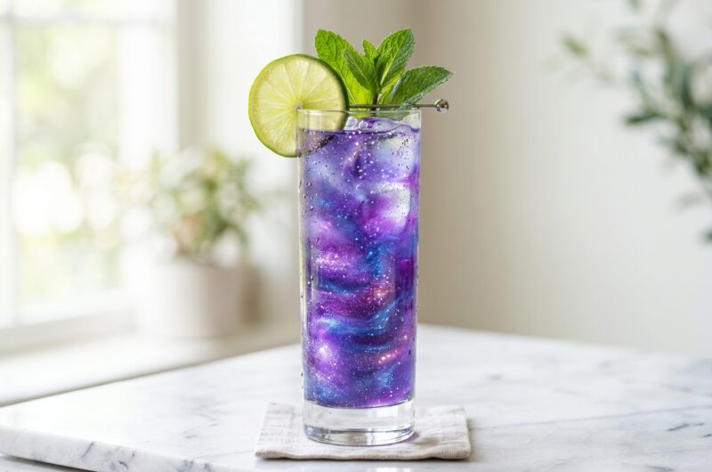 Sparkling Purple Galaxy Mocktail
