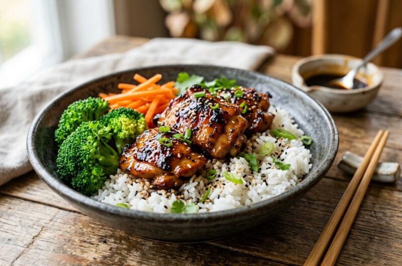 Healthy Teriyaki Chicken Rice Bowl